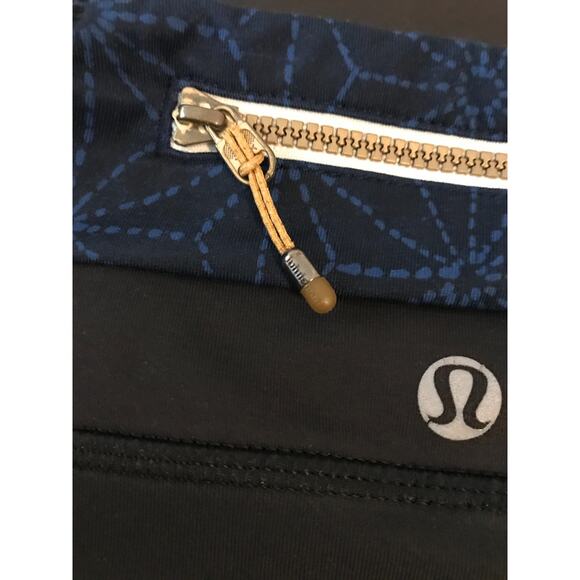 Lululemon Run Inspire Crop II Sashiko Black Fa14 Quilt 23 Leggings - Size 6 - Picture 5 of 11